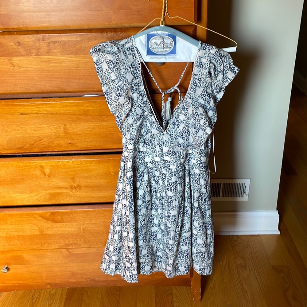 Anthropology V-neck plunge tunic mini